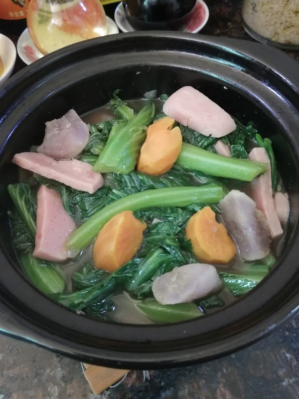 家鄉的味道~~午餐肉番薯芥菜煲的做法-家常味煮菜譜-易網健康養生網 家鄉的味道~~午餐肉番薯芥菜煲的做法-家常味煮菜譜