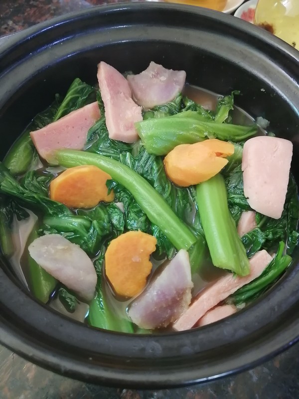 家鄉的味道~~午餐肉番薯芥菜煲的做法-家常味煮菜譜-易網健康養生網 家鄉的味道~~午餐肉番薯芥菜煲的做法-家常味煮菜譜