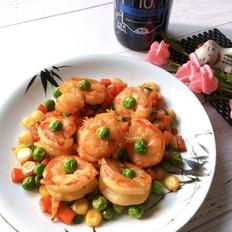 雜粒炒蝦仁,多彩又可愛的做法-咸鮮味炒菜譜