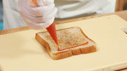 午餐肉三明治【寶寶輔食】的做法-咸鮮味煎菜譜