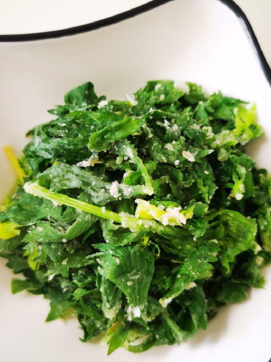 蒸芹菜葉的做法-咸鮮味蒸菜譜