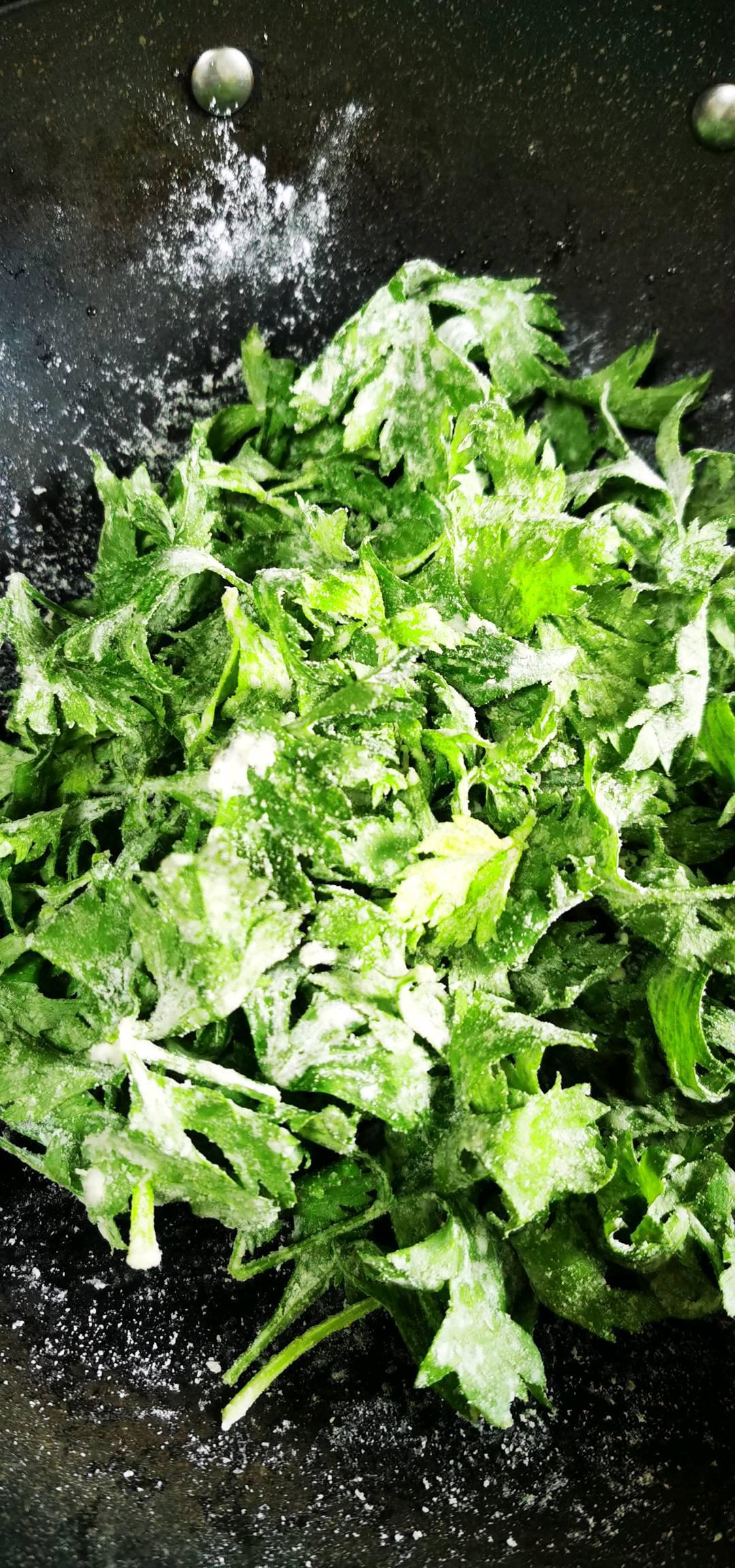 蒸芹菜葉的做法-咸鮮味蒸菜譜