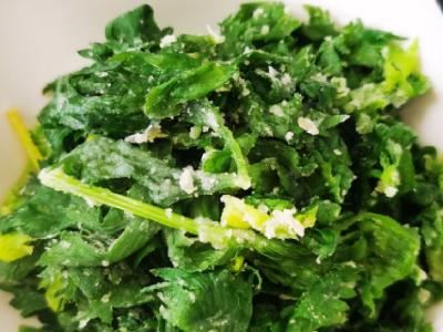 蒸芹菜葉的做法-咸鮮味蒸菜譜