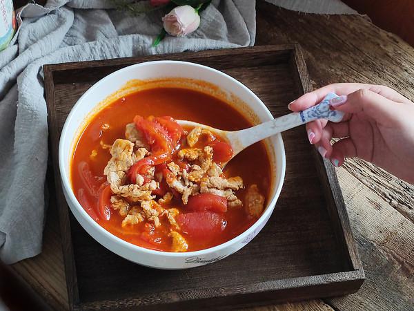 番茄水煮肉片的做法-咸鮮味煮菜譜